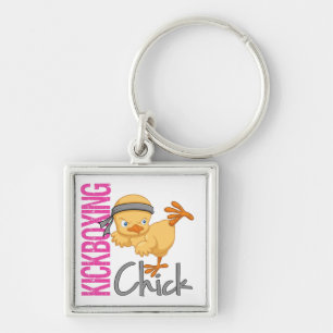 Kickboxing Chick Key Ring