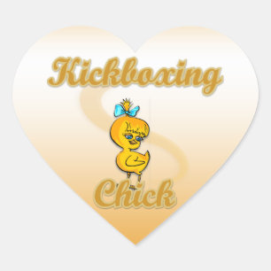 Kickboxing Chick.png Heart Sticker