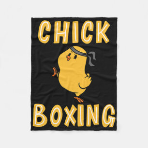 Kickboxing Chickboxing Kick Boxing Workout  Fleece Blanket