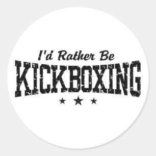 Kickboxing Classic Round Sticker