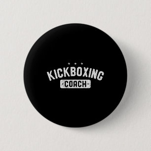 Kickboxing Coach Vintage Kickboxing 6 Cm Round Badge