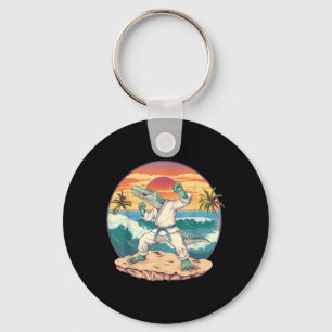 Kickboxing Crocodile Taekwondo Karate MMA Funny Key Ring
