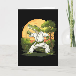 Kickboxing Crocodile Taekwondo Karate Mma Funny Ma Card
