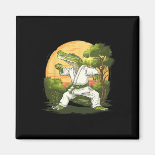 Kickboxing Crocodile Taekwondo Karate Mma Funny Ma Magnet