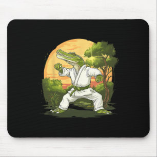 Kickboxing Crocodile Taekwondo Karate Mma Funny Ma Mouse Pad