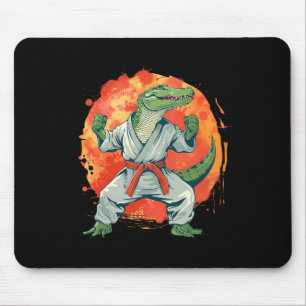 Kickboxing Crocodile Taekwondo Karate Mma Funny Ma Mouse Pad