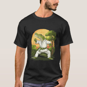 Kickboxing Crocodile Taekwondo Karate Mma Funny Ma T-Shirt