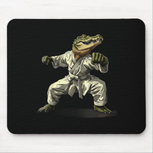Kickboxing Crocodile Taekwondo Karate MMA Funny Mouse Pad
