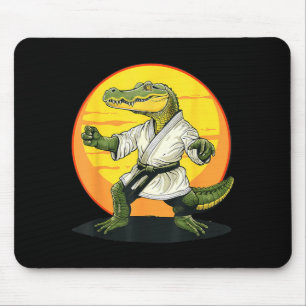 Kickboxing Crocodile Taekwondo Karate MMA Funny Mouse Pad