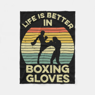 Kickboxing Design For A Muay Thai Fighter Fleece Blanket