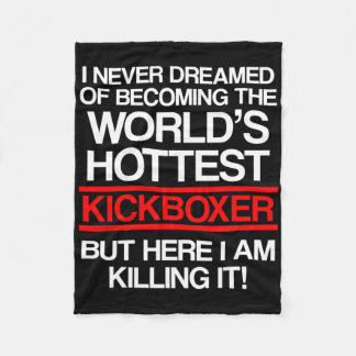 Kickboxing Dreamed Kick Boxing Workout  Fleece Blanket