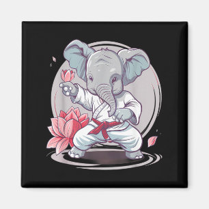 Kickboxing Elephant Karate Taekwondo Jiu-Jitsu MMA Magnet