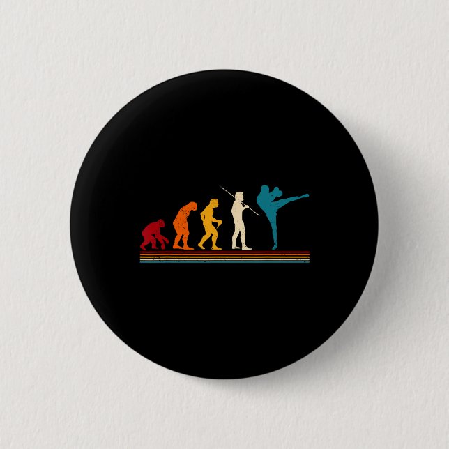 Kickboxing Evolution Kickboxer Karate Boxing Mma  6 Cm Round Badge (Front)