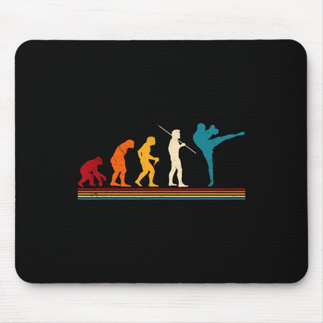 Kickboxing Evolution Kickboxer Karate Boxing Mma  Mouse Pad (Front)