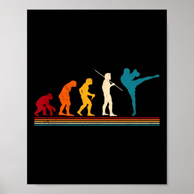 Kickboxing Evolution Kickboxer Karate Boxing Mma  Poster (Front)