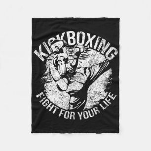 Kickboxing Fight For Your Life Kickbox Fleece Blanket