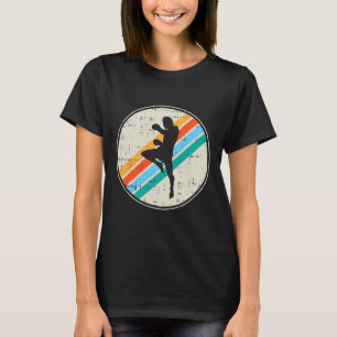 Kickboxing Fighter Silhouette Retro Martial-arts G T-Shirt