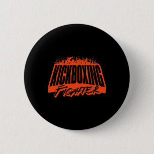 Kickboxing Fighter, Training, Sportswear, Boxing, 6 Cm Round Badge