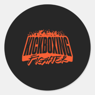 Kickboxing Fighter, Training, Sportswear, Boxing,  Classic Round Sticker