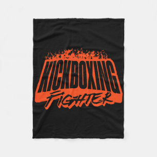 Kickboxing Fighter, Training, Sportswear, Boxing, Fleece Blanket