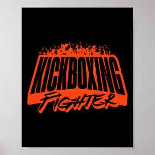 Kickboxing Fighter, Training, Sportswear, Boxing, Poster