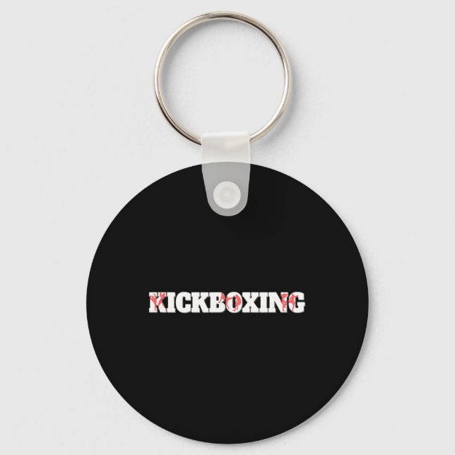 Kickboxing Fighting Cage Fight Training  Key Ring (Front)