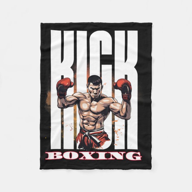 Kickboxing Fighting Style  Fleece Blanket (Front)