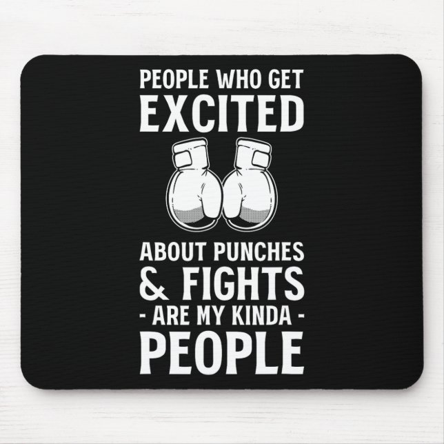Kickboxing Fights Kickboxing Fan Professional Kick Mouse Pad (Front)