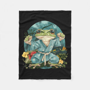 Kickboxing Forest Mma Toad Taekwondo Frog Judo Fleece Blanket