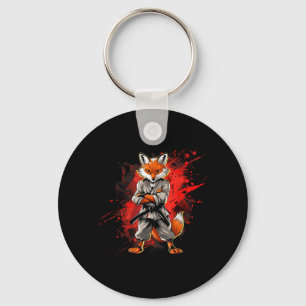 Kickboxing Fox Taekwondo Karate MMA Funny Martial Key Ring