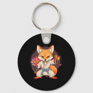 Kickboxing Fox Taekwondo Karate Mma Funny Martial Key Ring