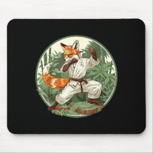 Kickboxing Fox Taekwondo Karate MMA Funny Martial Mouse Pad