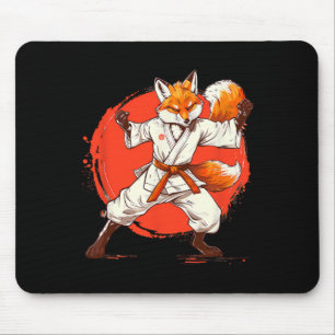 Kickboxing Fox Taekwondo Karate Mma Funny Martial  Mouse Pad