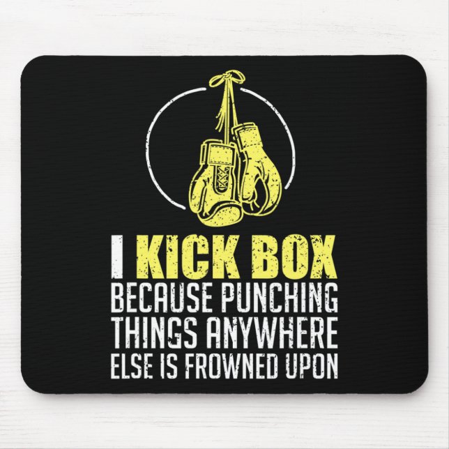 Kickboxing Funny Saying Combyt Fighter Kickboxer G Mouse Pad (Front)