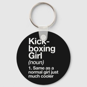 Kickboxing Girl Definition Funny Sports Martial Ar Key Ring