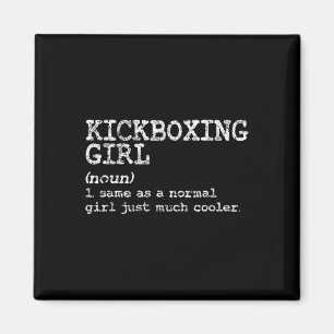 Kickboxing Girl Definition Funny Women Coach Marti Magnet