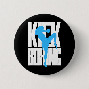 Kickboxing Girl In Training 6 Cm Round Badge