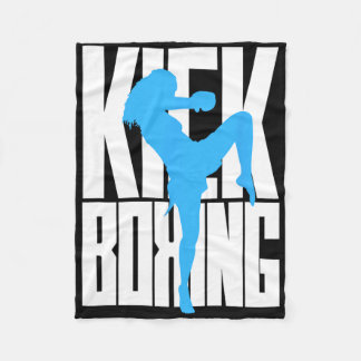 Kickboxing Girl In Training  Fleece Blanket