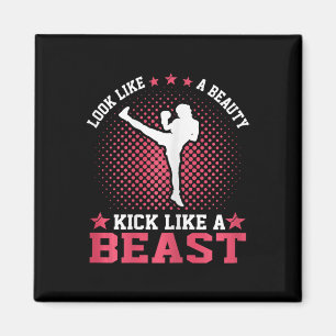 Kickboxing Girl - Look Like A Beauty Kick Like A B Magnet