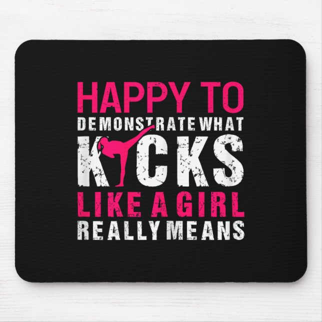 Kickboxing Girl  Mouse Pad (Front)