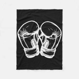 Kickboxing Gloves Drawing Taekwondo Fleece Blanket