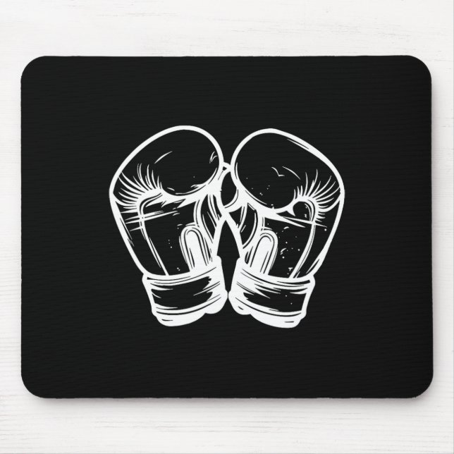 Kickboxing Gloves Drawing Taekwondo  Mouse Pad (Front)