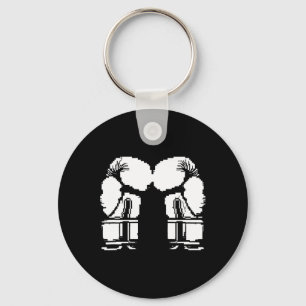 Kickboxing Gloves Pixel Art Sanda  Key Ring