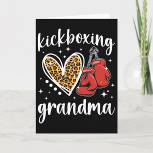 Kickboxing Grandma Of A Kickboxer Grandmother Hear Card