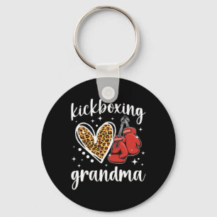 Kickboxing Grandma Of A Kickboxer Grandmother Hear Key Ring
