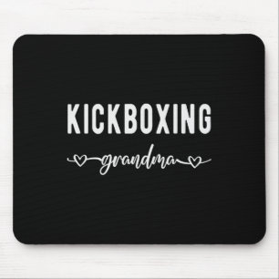 Kickboxing Grandma Proud Kickboxing Grandmother Mouse Pad
