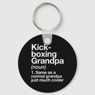 Kickboxing Grandpa Definition Funny Sports Martial Key Ring
