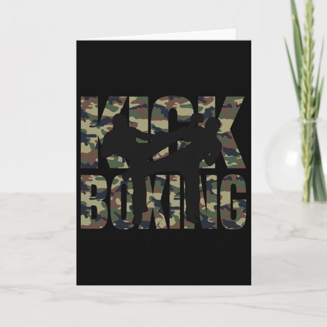 Kickboxing Grunge Design Fight Between Two Kickbox Card (Front)