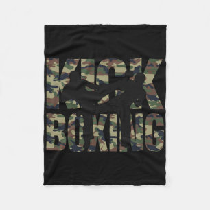 Kickboxing Grunge Design Fight Between Two Kickbox Fleece Blanket