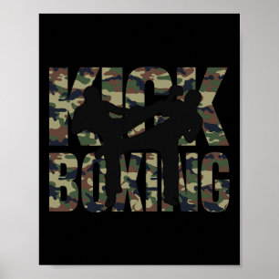 Kickboxing Grunge Design Fight Between Two Kickbox Poster